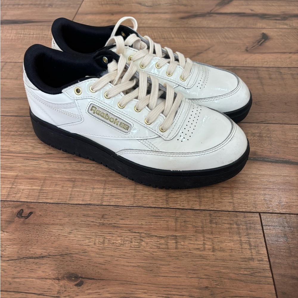 Reebok Classic Cream and Black Sneakers